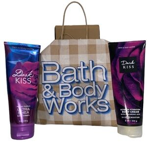 Bath and Body Works Dark Kiss Body Cream Lotion (2 - 8oz’s) 24 Hour Moisturizer